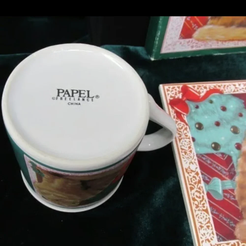 Ginger Cat Coffee Mug & matching Trivet 6